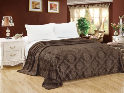 Плед Cleo "Parma" велсофт полуторный 150*200 (150/072-OP, Узоры, Коричневый) Плед Cleo "Parma" велсофт полуторный 150*200 (150/072-OP, Узоры, Коричневый)