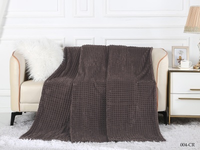 Плед Cleo "Carre"  велсофт полуторный 150*200 (150/004-CR, Клетка, Коричневый) Плед Cleo "Carre"  велсофт полуторный 150*200 (150/004-CR, Клетка, Коричневый)