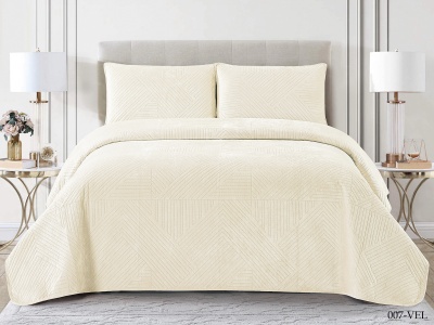 Покрывало Cleo "VELLUTO" 230*250 50*70*2 (230/007-VEL, Однотонное,Молочный) Покрывало Cleo "VELLUTO" 230*250 50*70*2 (230/007-VEL, Однотонное,Молочный)