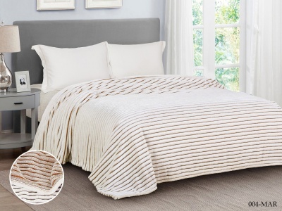 Плед Cleo "Marmari" велсофт полуторный 150*200 (150/004-MAR, Полоска, Коричневый) Плед Cleo "Marmari" велсофт полуторный 150*200 (150/004-MAR, Полоска, Коричневый)