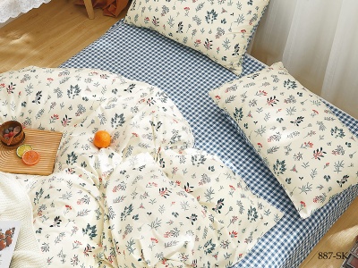 КПБ Cleo сатин набивной "Satin de Luxe" полуторный 150*210*1 160*230*1(±5) 70*70*2(±2) (15/887-SK, Цветы, Мультиколор)