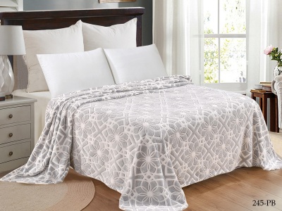 Плед Cleo "Bamboo" полуторный 150*200 микрофибра 100% (150/245-pb, Цветы, Серый) Плед Cleo "Bamboo" полуторный 150*200 микрофибра 100% (150/245-pb, Цветы, Серый)