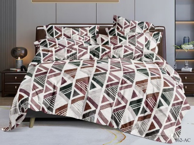 КПБ Cleo полисатин "Art Color" полуторный 145*215*1 150*220*1(±5) 70*70*2(±2) (15/162-AC, Геометрия, Мультиколор)