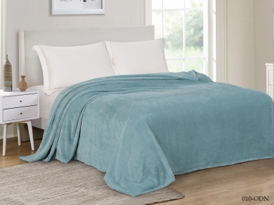 Плед Cleo "Virginia" велсофт евро 200*220 (200/010-ODN, Однотонное, Голубой)