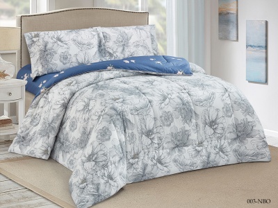 КПБ CLEO сатин "Notte Bianca" с одеялом двуспальный 180*210*1 230*250*1 50*70*2(±2) (22/003-NBO, Цветы, Мультиколор)