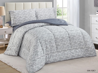 КПБ CLEO сатин "Notte Bianca" с одеялом евро 200*220*1 230*250*1 50*70*2(±2) (32/008-NBO, Оригинальное, Серый)