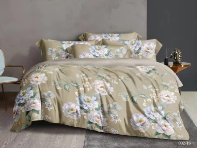 КПБ Cleo тенсель "Soft Tencel" полуторный 150*210*1 160*230*1(±5) 50*70+8*2 (16/002-TS, Цветы, Бежевый) КПБ Cleo тенсель "Soft Tencel" полуторный 150*210*1 160*230*1(±5) 50*70+8*2 (16/002-TS, Цветы, Бежевый)