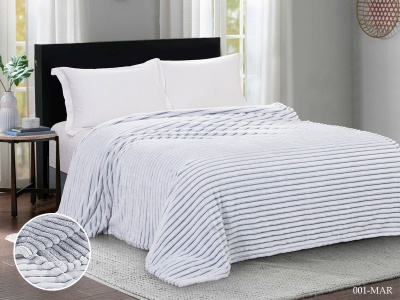 Ткань велсофт "Marmari" 330 гр/м2 (001-MAR, Полоска, Серый)