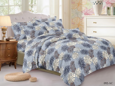 КПБ Cleo полисатин "Art Color" евро 200*220*1 220*240*1(±5) 50*70*2(±2) 70*70*2(±2) (31/092-AC, Листья, Голубой) КПБ Cleo полисатин "Art Color" евро 200*220*1 220*240*1(±5) 50*70*2(±2) 70*70*2(±2) (31/092-AC, Листья, Голубой)