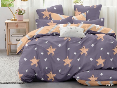 КПБ CL HOME Макопоплин "Mako Poplin" двуспальный 175*215*1 200*220*1(±5) 70*70*2(±2) (20/001-PP, Звезды, Мультиколор)