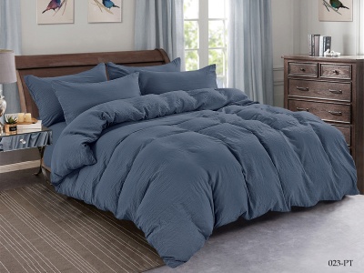 КПБ CL HOME микросатин "Pastel Symphony" полуторный 150*210*1 160*230*1(±5) 70*70*2 в ПВХ (15/023-PT, Однотонное, Синий)