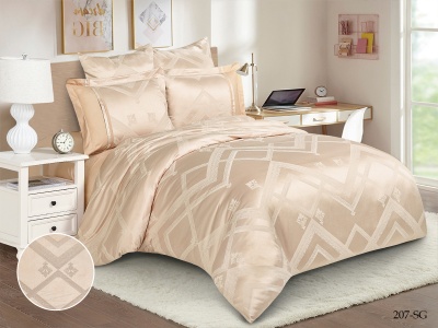 КПБ Cleo "Satin Jacquard" двуспальный 180*215*1 220*240*1(±5) 50*70+5*2(±2) 70*70*2(±2) (21/207-SG, Узоры, Бежевый) КПБ Cleo "Satin Jacquard" двуспальный 180*215*1 220*240*1(±5) 50*70+5*2(±2) 70*70*2(±2) (21/207-SG, Узоры, Бежевый)