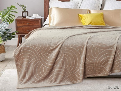 Плед CL HOME "Aura" велсофт полуторный 150*200 (150/004-AUR, Узоры, Бежевый) Плед CL HOME "Aura" велсофт полуторный 150*200 (150/004-AUR, Узоры, Бежевый)