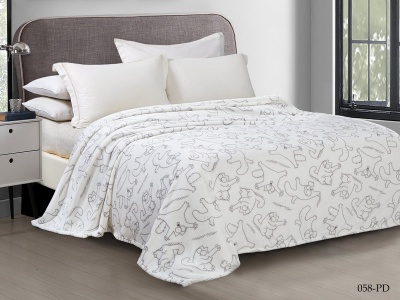 Плед Cleo "Bambino" велсофт полуторный 150*200 (150/058-pd, Животные, Белый)