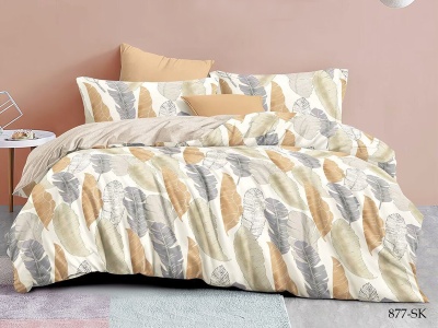 КПБ Cleo сатин набивной "Satin de Luxe" полуторный 150*210*1 160*230*1(±5) 70*70*2(±2) (15/877-SK, Оригинальное, Мультиколор)