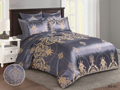 КПБ Cleo "Satin Jacquard" евро 200*220*1 230*250*1(±5) 50*70+5*2(±2) 70*70*2(±2)  (31/202-SG, Узоры, Фиолетовый) КПБ Cleo "Satin Jacquard" евро 200*220*1 230*250*1(±5) 50*70+5*2(±2) 70*70*2(±2)  (31/202-SG, Узоры, Фиолетовый)