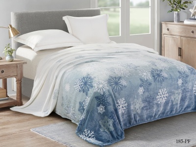 Плед CL HOME "California" велсофт полуторный 150*200 в атласной ленте (150/185-pf/LA, Узоры, Мультиколор)