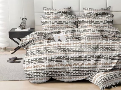 КПБ Cleo полисатин "Art Color" полуторный 145*215*1 150*220*1(±5) 70*70*2(±2) (15/176-AC, Оригинальное, Мультиколор)