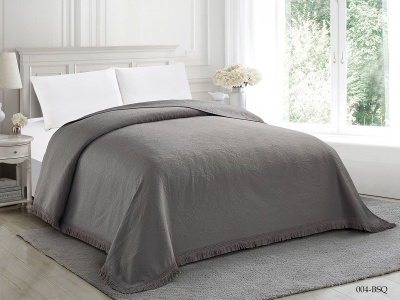 Покрывало Cleo "BOSQUA" 220*240  (220/004-BSQ, Однотонное,Серый) Покрывало Cleo "BOSQUA" 220*240  (220/004-BSQ, Однотонное,Серый)