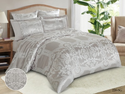 КПБ Cleo "Satin Jacquard" двуспальный 180*215*1 220*240*1(±5) 50*70+5*2(±2) 70*70*2(±2) (21/220-SG, Узоры, Серый) КПБ Cleo "Satin Jacquard" двуспальный 180*215*1 220*240*1(±5) 50*70+5*2(±2) 70*70*2(±2) (21/220-SG, Узоры, Серый)