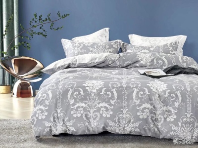 КПБ Cleo сатин набивной "Satin de Luxe" полуторный 150*210*1 160*230*1(±5) 50*70*2(±2) (16/0092-SK, Узоры, Мультиколор)
