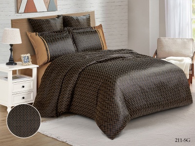КПБ Cleo "Satin Jacquard" дуэт 150*215*2 230*250*1(±5) 50*70*2+5см(±2) 70*70*2(±2) (41/211-SG, Узоры, Коричневый) КПБ Cleo "Satin Jacquard" дуэт 150*215*2 230*250*1(±5) 50*70*2+5см(±2) 70*70*2(±2) (41/211-SG, Узоры, Коричневый)