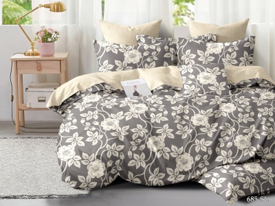 Ткань сатин набивной b-220 "Satin lux" 115 ± 5 гр/м2 (685-sl(B), Цветы, Мультиколор)