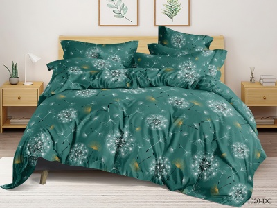 Ткань ПОЛИСАТИН 80 ± 5 гр/м2 (1020-DC(A), Растения, Зеленый)