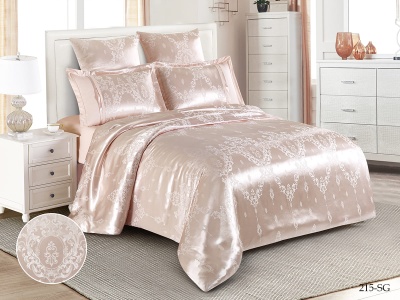 КПБ Cleo "Satin Jacquard" двуспальный 180*215*1 220*240*1(±5) 50*70+5*2(±2) 70*70*2(±2) (21/215-SG, Узоры, Бежевый) КПБ Cleo "Satin Jacquard" двуспальный 180*215*1 220*240*1(±5) 50*70+5*2(±2) 70*70*2(±2) (21/215-SG, Узоры, Бежевый)