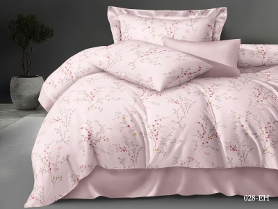 Ткань сатин "Egyptian cotton" b-250 130 ± 5 гр/м2 (028-EH(A), Растения, Розовый)