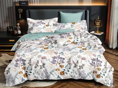 Ткань Поплин "Pure cotton" 120 ± 5 гр/м2 хлопок 100% (217-PC(B), Растения, Мультиколор)