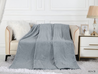 Плед Cleo "Carre"  велсофт полуторный 150*200 (150/013-CR, Клетка, Серый) Плед Cleo "Carre"  велсофт полуторный 150*200 (150/013-CR, Клетка, Серый)