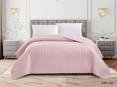 Покрывало Cleo "ANDORA" 220х240 (220/048-AD, Однотонное,Розовый) Покрывало Cleo "ANDORA" 220х240 (220/048-AD, Однотонное,Розовый)