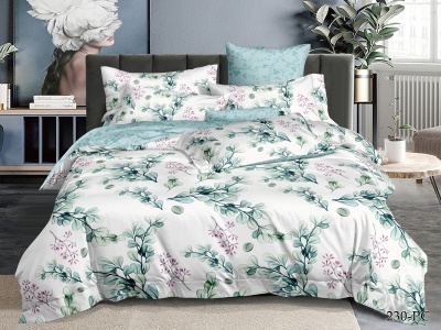 Ткань Поплин "Pure cotton" 120 ± 5 гр/м2 хлопок 100% (230-PC(B), Растения, Мультиколор)