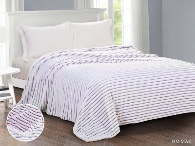 Плед Cleo "Marmari" велсофт двуспальный 180*200 (180/002-MAR, Полоска, Фиолетовый) Плед Cleo "Marmari" велсофт двуспальный 180*200 (180/002-MAR, Полоска, Фиолетовый)