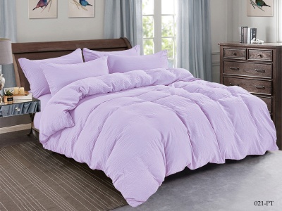 КПБ CL HOME микросатин "Pastel Symphony" полуторный 150*210*1 160*230*1(±5) 70*70*2 в ПВХ (15/021-PT, Однотонное, Сиреневый)