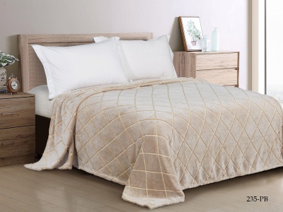 Плед Cleo "Bamboo" полуторный 150*200 микрофибра 100% (150/235-pb, Геометрия, Бежевый) Плед Cleo "Bamboo" полуторный 150*200 микрофибра 100% (150/235-pb, Геометрия, Бежевый)