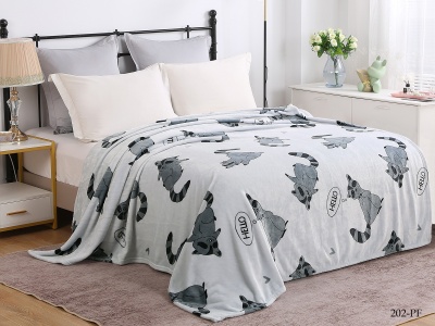 Ткань велсофт "California" 270 гр/м2 (202-pf, Животные, Серый)