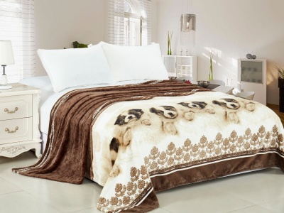 Плед Cleo "California" велсофт двуспальный 180*200 (180/057-pf, Животные, Коричневый)