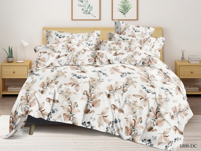 КПБ CL HOME микросатин "Dreams Color" полуторный 145*215*1 150*220*1(±5) 70*70*2(±2) (CH15/008-DC, Цветы, Бежевый)