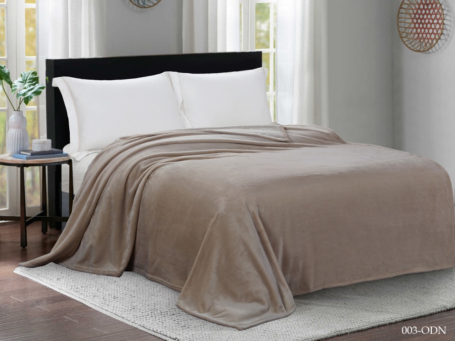 Плед Cleo "Virginia" велсофт полуторный 150*200 (150/003-ODN, Однотонное, Бежевый)