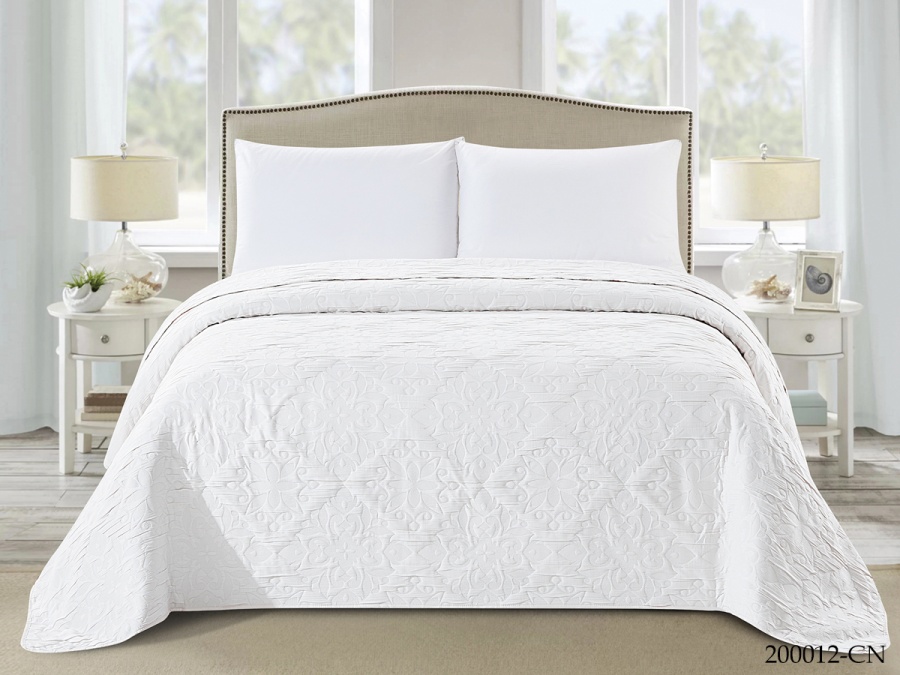 Покрывало Cleo "CAROLINE" 200*220 (200/012-CN, Однотонное,Молочный)