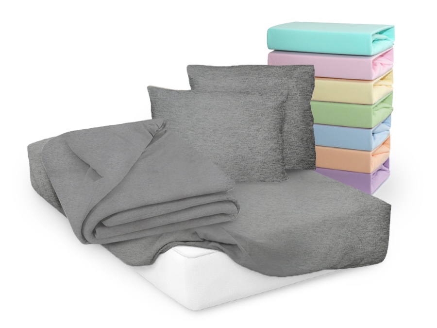 Простыня Cleo трикотажная на резинке 120*200*25 (12/02, Однотонный, Меланж) Простыня Cleo трикотажная на резинке 120*200*25 (12/02, Однотонный, Меланж)