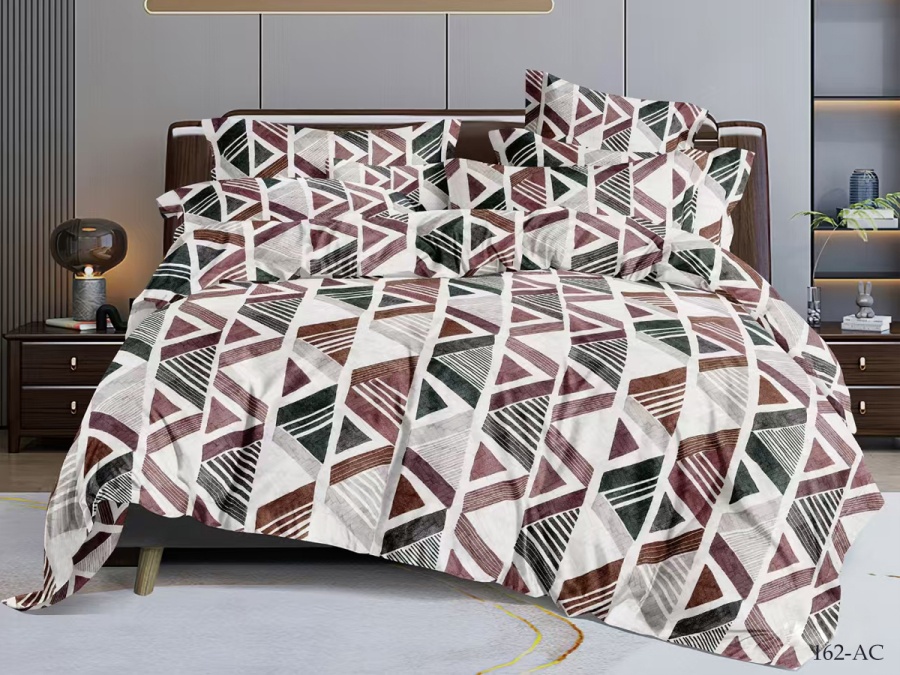 КПБ Cleo полисатин "Art Color" дуэт 145*215*2 220*240*1(±5) 50*70*2(±2) 70*70*2(±2) (41/162-AC, Геометрия, Мультиколор)