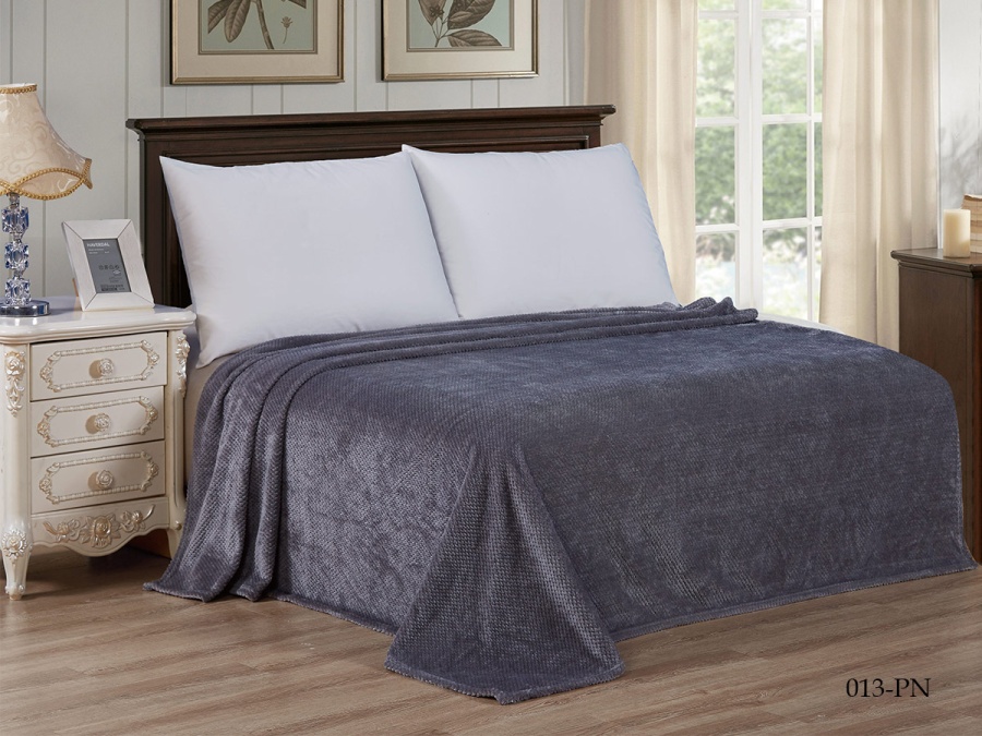 Плед Cleo  "Pinoli" велсофт двуспальный 180*200 (180/013-PN, Оригинальное, Серый)