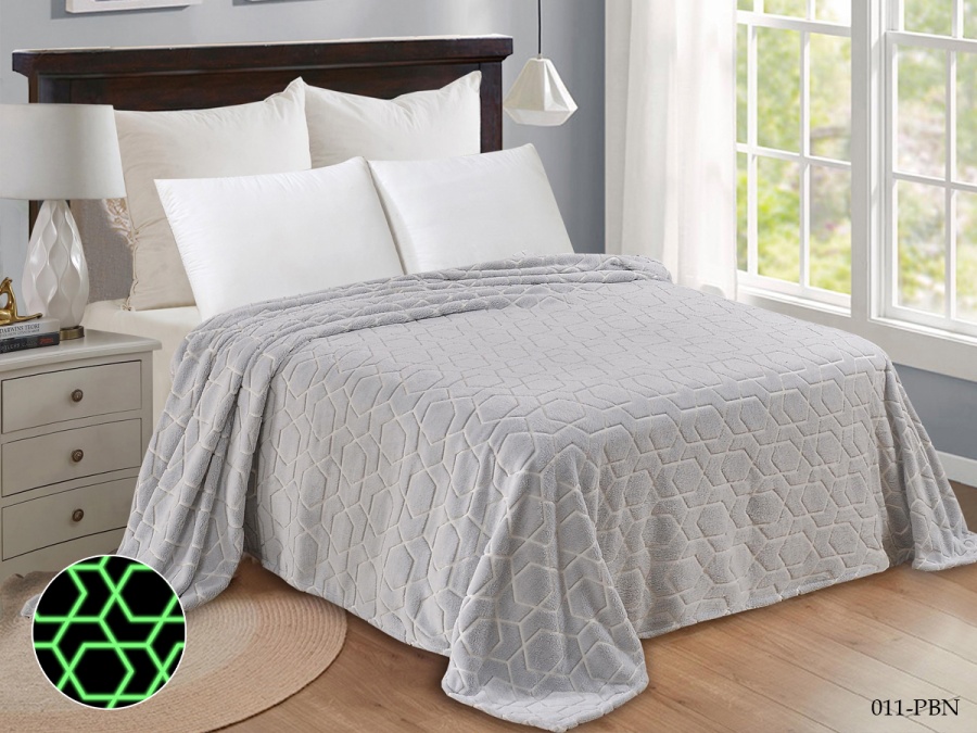 Плед Cleo «Bamboo Neon» велсофт полуторный 150*200 (150/011-PBN, Геометрия, Мультиколор)