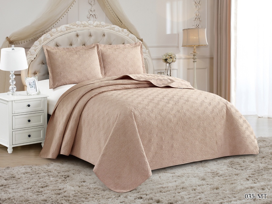 Покрывало Cleo "MUSCAT" 230*250 50*70+5см*2 (230/035-MT, Однотонное,Бежевый)