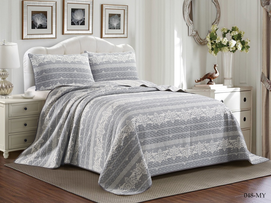 Покрывало Cleo "MELODY" 240*260 (240/048-MY, Узоры, Серый)