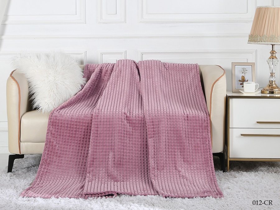 Плед Cleo "Carre" велсофт евро 200*220 (200/012-CR, Клетка, Розовый)