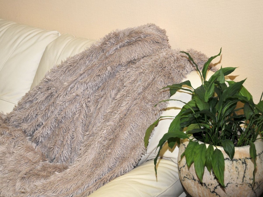 Плед Cleo конфетти мех (Хаки) 014-pv